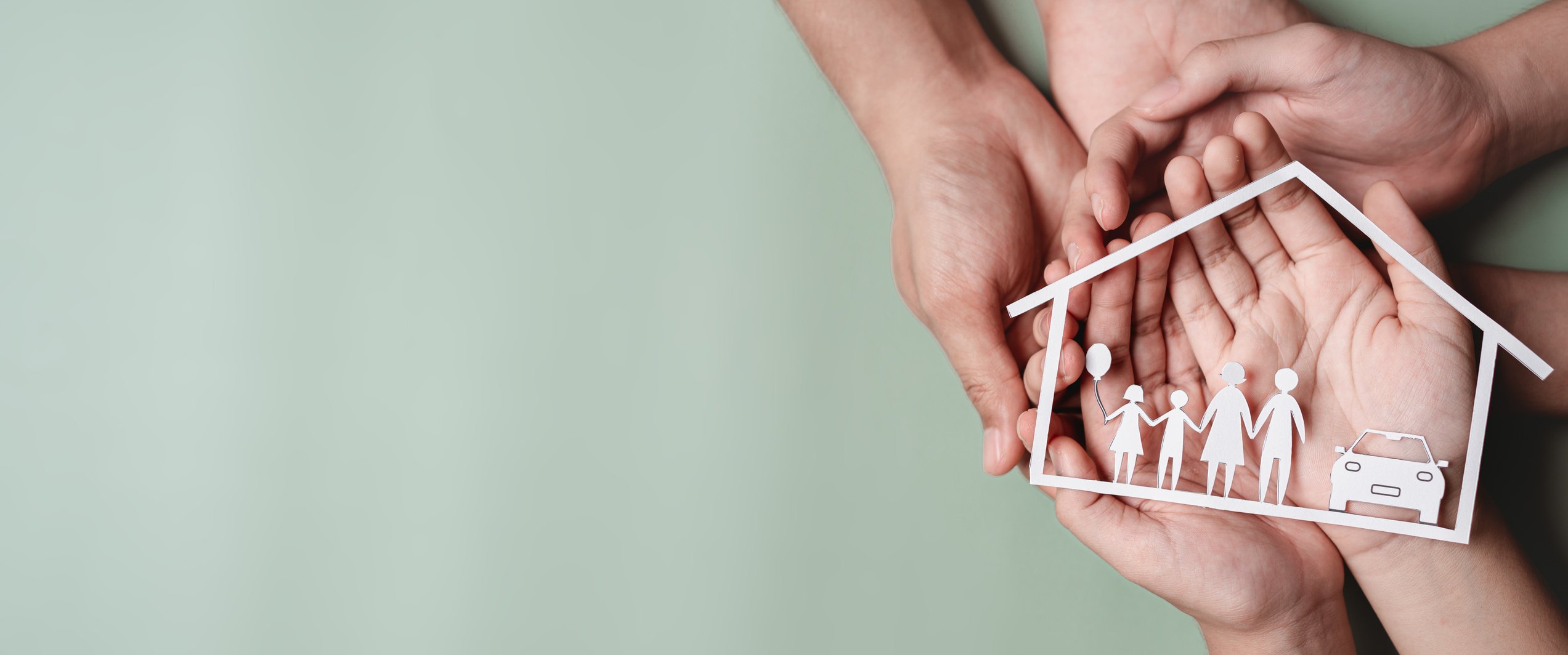 paper  cut showing on hands,  home, foster care, hom